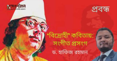 প্রবন্ধ।। ‘বিদ্রোহী’ কবিতায়: সংগীত প্রসংগ।। ড. হাফিজ রহমান
